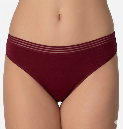 3 Adet İmer Bayan Modal İnce Tül Çizgili Lastik Bikini Külot 4275