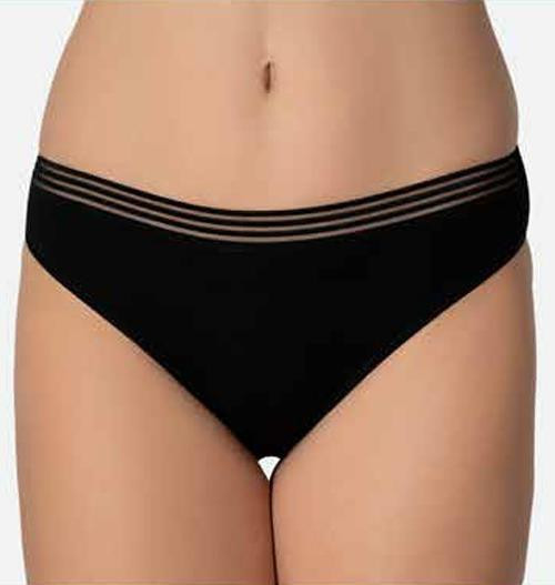 6 Adet İmer Bayan Modal İnce Tül Çizgili Lastik Bikini Külot 4275
