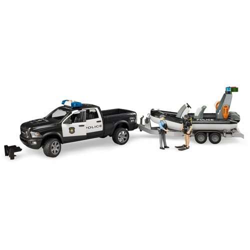 RAM 2500 Polis Aracı Römorklu Zodyak Bot ve 2 Figür Set