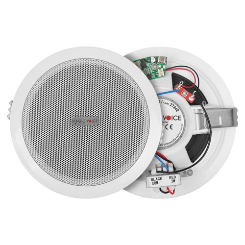 TPI-350 5.25" (13.5 CM) Hat Trafolu Alçıpan/Asma Tavan Tipi Hoparlör (6W RMS - MP3 USB Uyumlu) - Beyaz