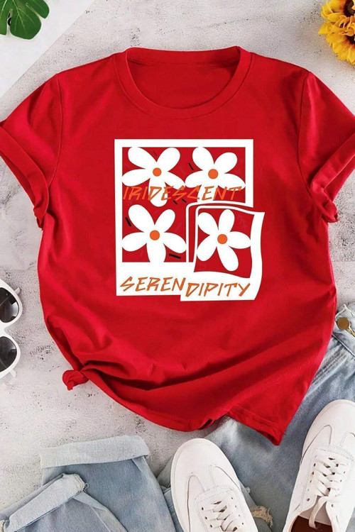 Unisex Serendipity Baskılı Oversize Tshirt