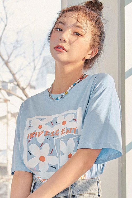 Unisex Serendipity Baskılı Oversize Tshirt