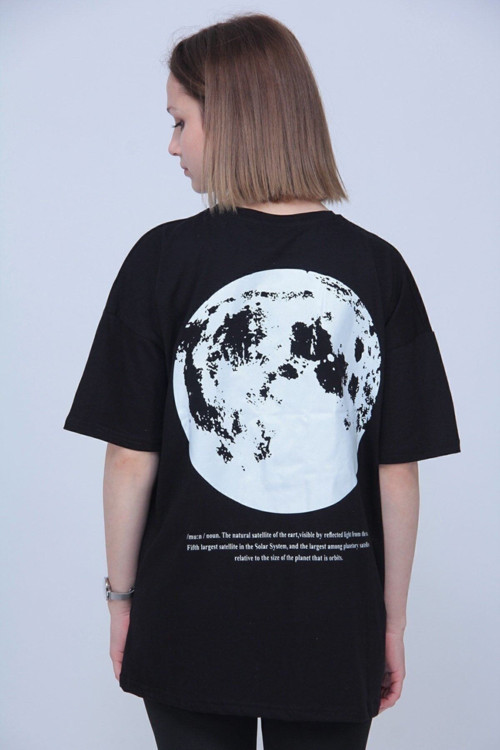 The Moon Sırt Baskılı Tshirt