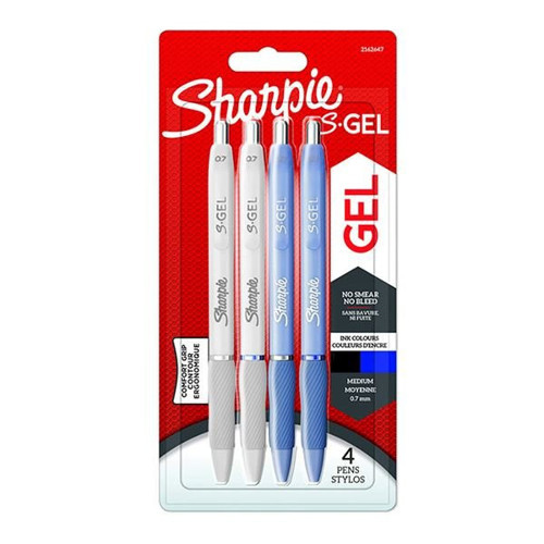 S.Gel Fashion Kalem 4'lü Mavi-Beyaz