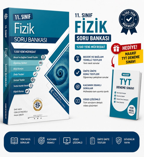 BİLGİ SARMAL 2027 11.SINIF FİZİK SORU BANKASI GÜNCEL MÜFREDAT-TYT MAARİF DENEME HEDİYELİ!!