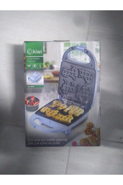 Kiwi Çocuk Waffle Makinesi KSM-2407K Mavi