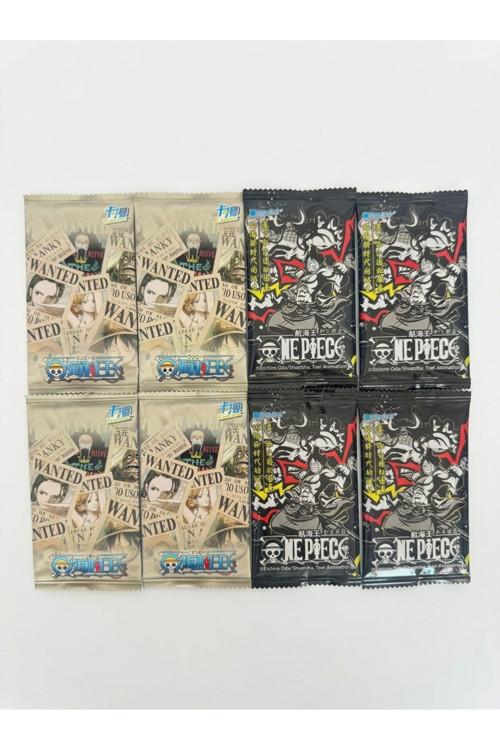 ONE PİECE OYUN KARTI ÖZEL 2 SERİ BİR ARADA BLACK 4 PAKET - WANTED 4 PAKET