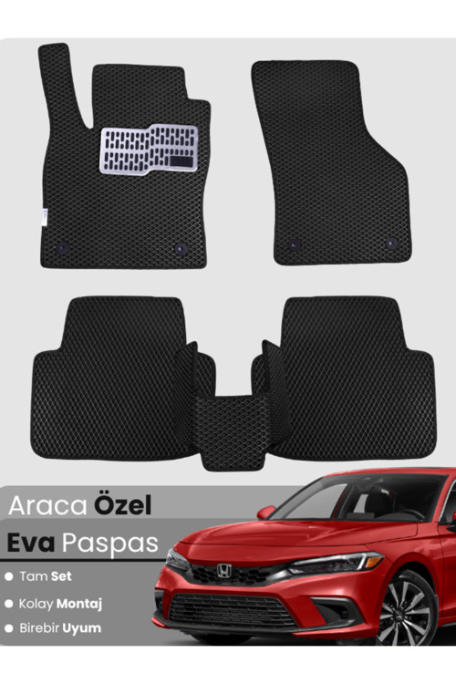 Honda Civic Fe (2022-2025) Uyumlu Eva Paspas Tam Set – Birebir Uyum,Araca Özel Tasarım,Kolay Montaj
