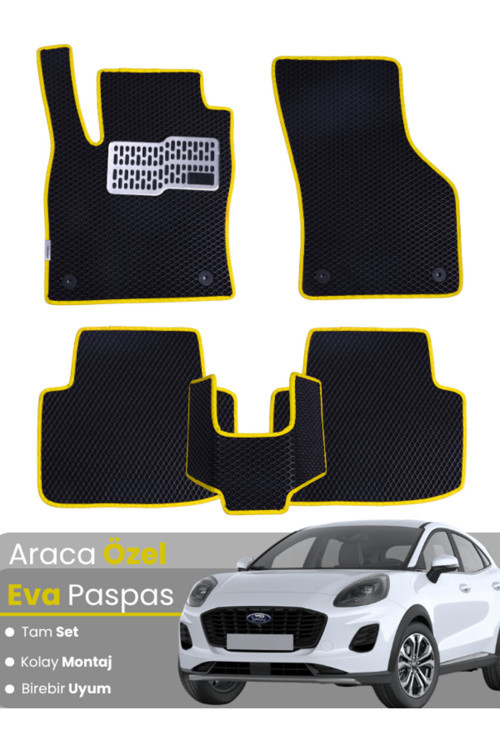 Ford Puma (2020-2024) Uyumlu Eva Paspas Tam Set–Araca Özel,Su Geçirmez,Kolay Montaj