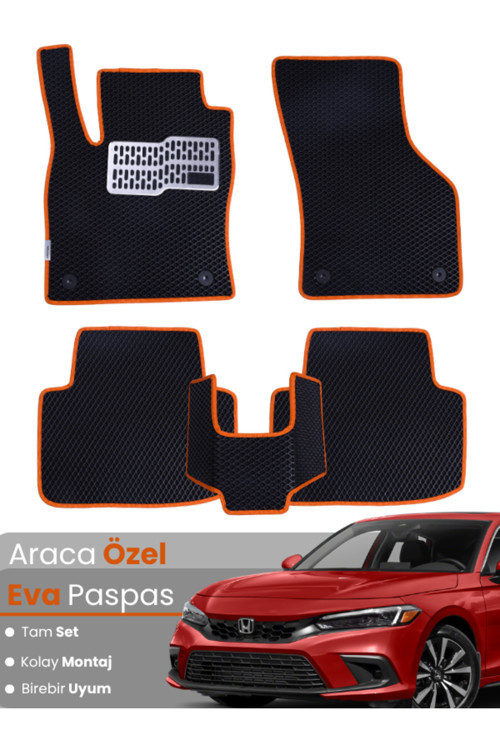 Honda Civic Fe (2022-2025) Uyumlu Eva Paspas Tam Set – Birebir Uyum,Araca Özel Tasarım,Kolay Montaj
