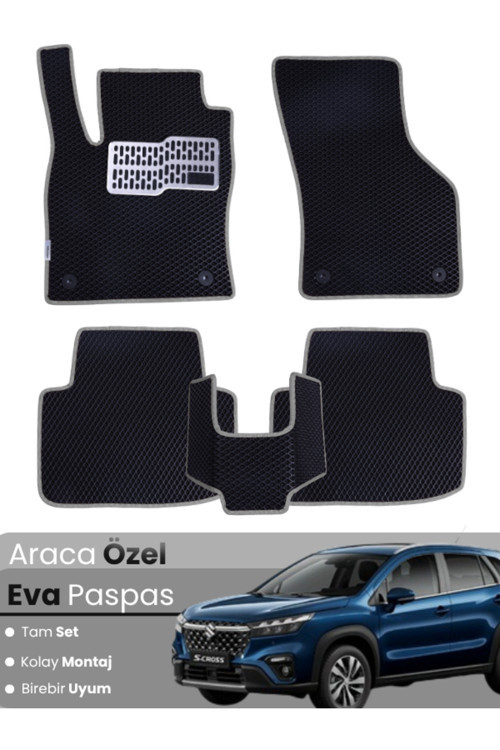 Suzuki S-Cross (2016-2021) Uyumlu Eva Paspas Tam Set–Oto Paspas,Araca Özel,Kolay Montaj