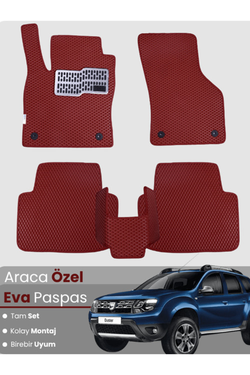 Dacia Duster (2009-2017) Uyumlu Eva Paspas Tam Set–Araca Özel,Su Geçirmez,Kolay Montaj