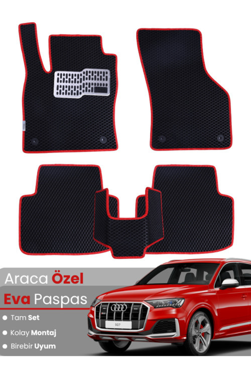 Audi Q7 (2005-2015) Uyumlu Eva Paspas Tam Set–Araca Özel,Su Geçirmez,Hızlı Ve Kolay Montaj