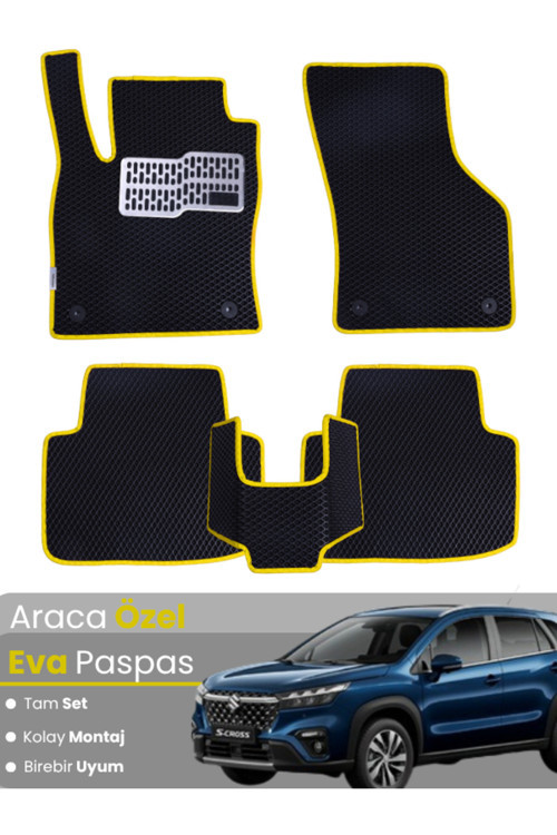 Suzuki S-Cross (2016-2021) Uyumlu Eva Paspas Tam Set–Oto Paspas,Araca Özel,Kolay Montaj