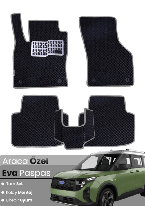 Ford Courier (2024-2025) Uyumlu Eva Paspas Tam Set – Birebir Uyum,Su Geçirmez,Kolay Ve Hızlı Montaj