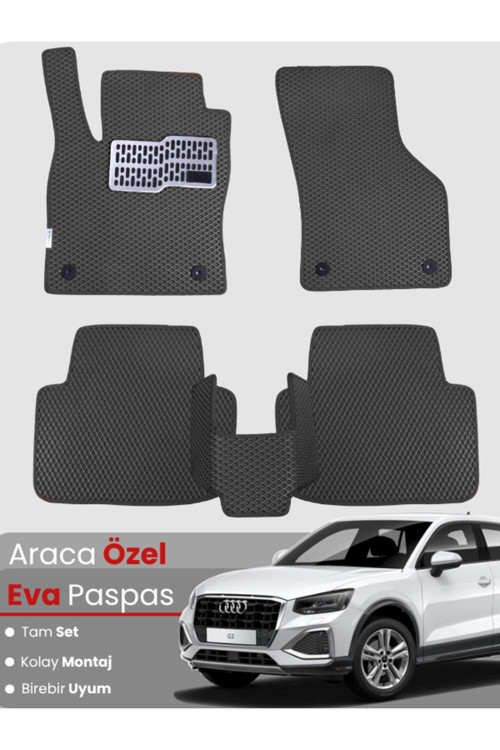 Audi Q2 (2020-2024) Uyumlu Eva Paspas Tam Set–Araca Özel,Su Geçirmez,Hızlı Ve Kolay Montaj