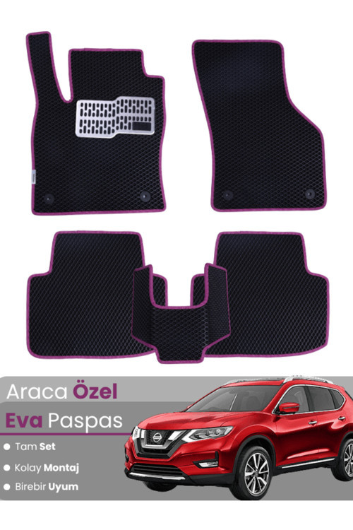 Nissan X-Trail (2014-2020) Uyumlu Eva Paspas Tam Set–Araca Özel,Kolay Montaj,Su Geçirmez
