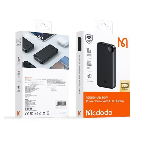 MC-3850 10000mAh 30W A+C Dijital Ekranlı Powerbank