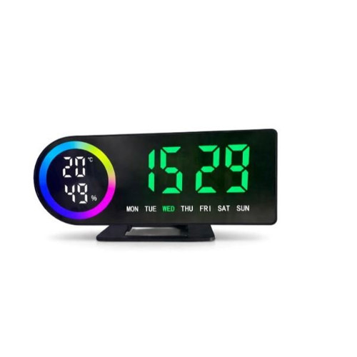 Spectra Sıcak Nem Göstergeli Alarm Saat Siyah