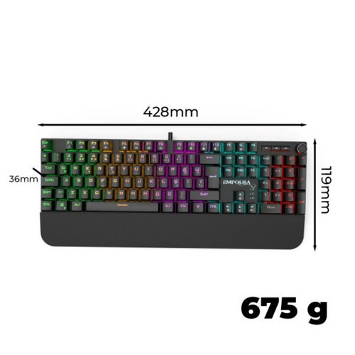 IKG-458 Empousa Red Switch Software Anti-Ghost RGB Mekanik Klavye