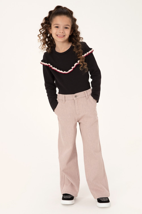 Kız Çocuk Pudra Loose Fit Jean Pantolon 50314317-VR042