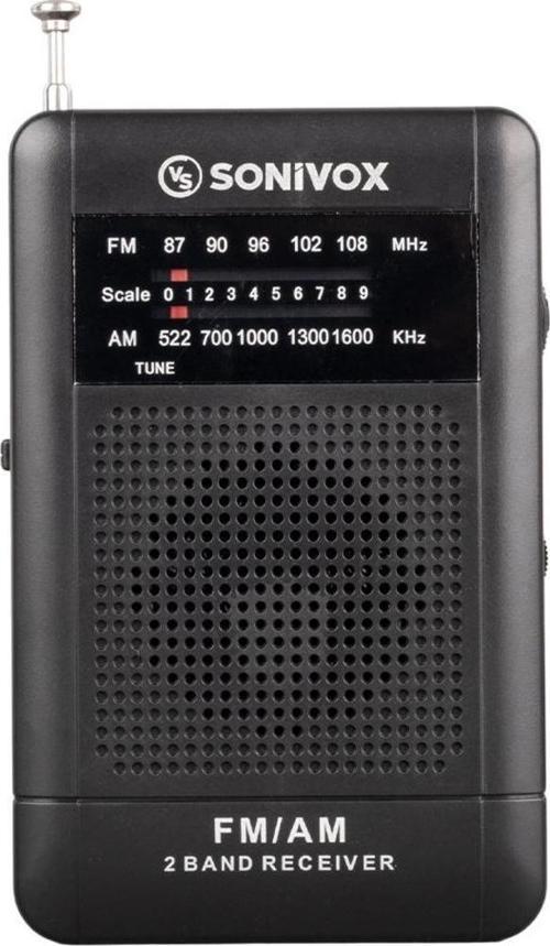 SİYAH RENK CEP TİPİ ANALOG FM RADYO VS-R115 (2818)
