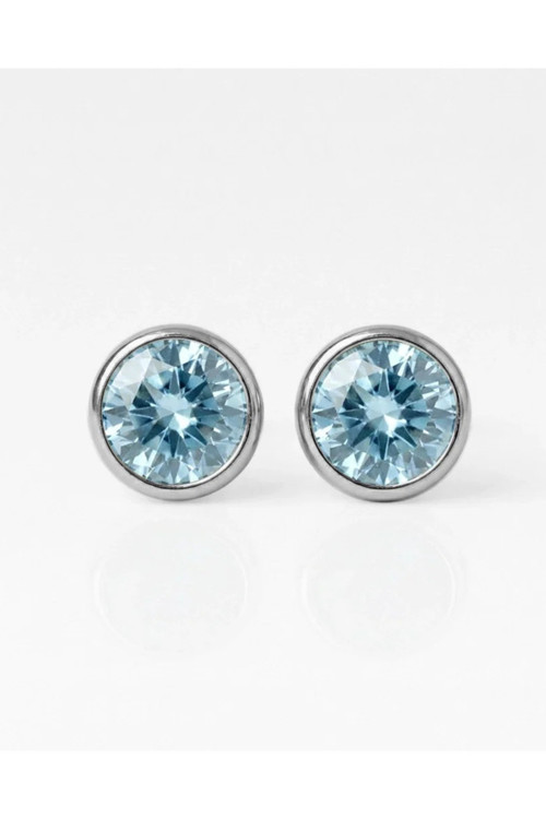 Cerrahi Çelik Birthstone Küpe | 316L Paslanmaz Çelik Steril Taşlı Hipoalerjenik Küpe