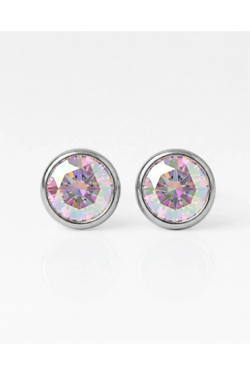 Cerrahi Çelik Birthstone Küpe | 316L Paslanmaz Çelik Steril Taşlı Hipoalerjenik Küpe