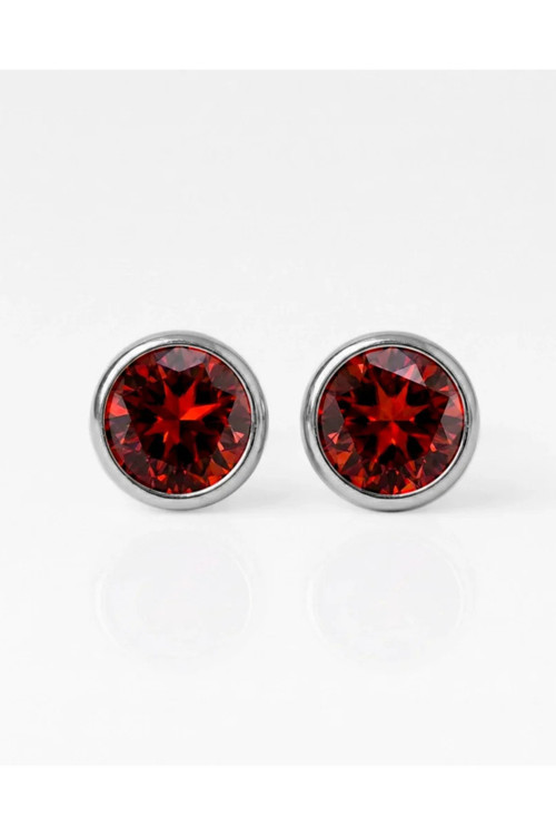 Cerrahi Çelik Birthstone Küpe | 316L Paslanmaz Çelik Steril Taşlı Hipoalerjenik Küpe