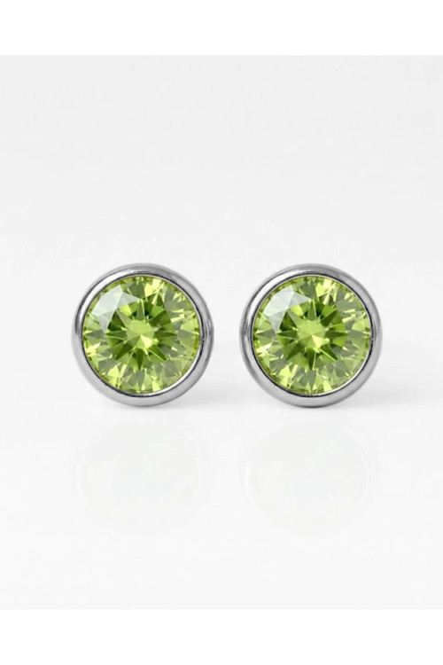 Cerrahi Çelik Birthstone Küpe | 316L Paslanmaz Çelik Steril Taşlı Hipoalerjenik Küpe