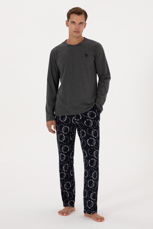 Erkek Antrasit Melanj Pijama Takımı 50318609-VR081