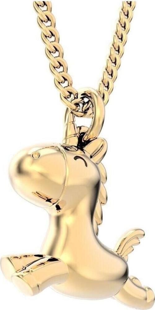 18 Ayar Altın Kaplama Uçan Unicorn Kolye