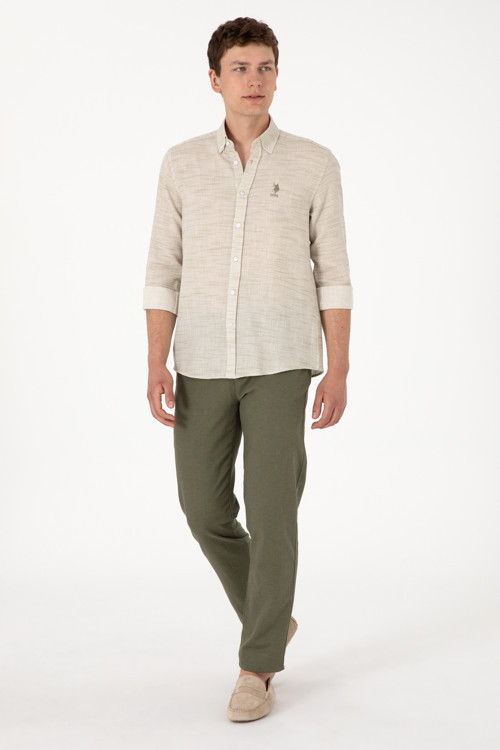 Erkek Carrot Fit Koyu Haki Kanvas Pantolon 50300997-VR111