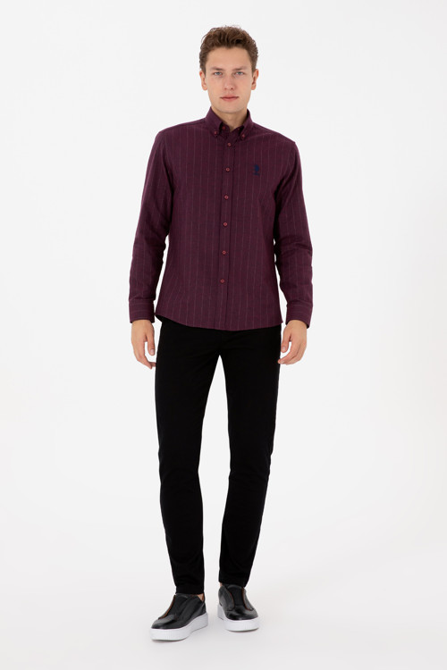 Erkek Slim Fit Siyah Kanvas Pantolon 50316831-VR046