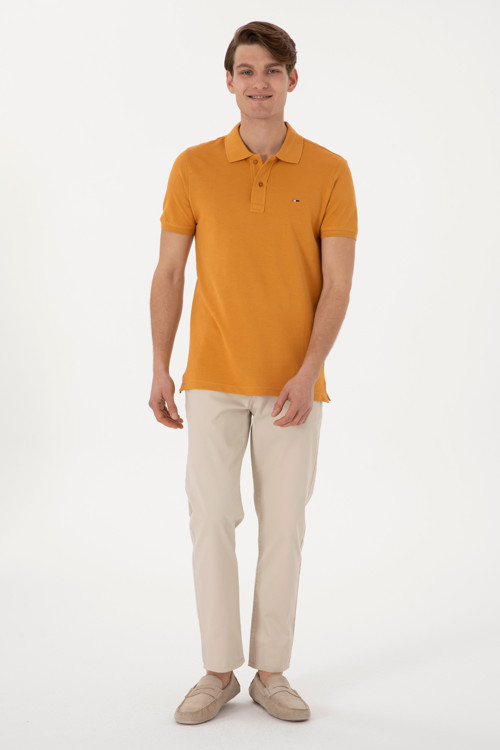 Erkek Slim Fit Taş Kanvas Pantolon 50299191-VR049