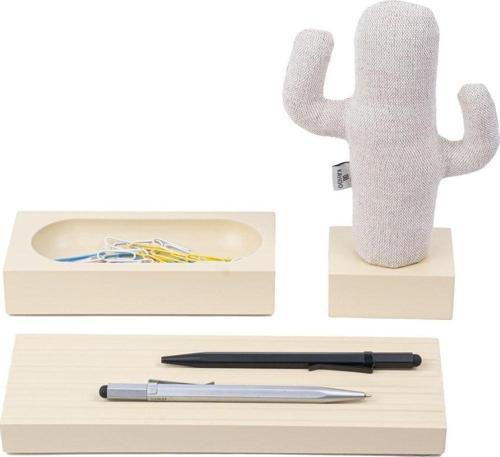 Woody Krem Üçlü Ofis Seti - Bej Cactus
