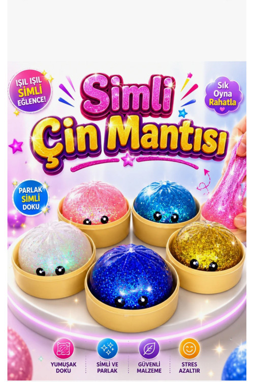 Çin Mantısı Squishy %100 Simli Büyük Boy