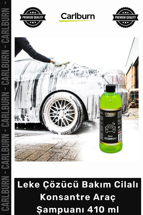 #OtoŞampuan 410 ml Parlatıcı Oto Temizleyici Leke Çözücü Bakım Cilalı Konsantre Araç Şampuanı