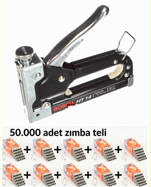 HT 14 El Tipi El Zımbası + 50.000 Adet Zımba Teli Seti