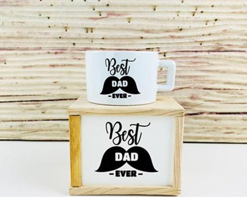 Ahşap Kutunda Best Dad Kupa Bardak