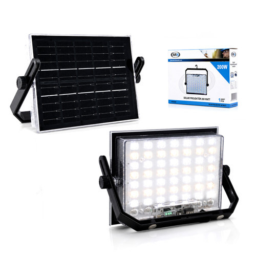200W Güneş Enerjili Led Işık Solar Projektör - Fener Kamp - Dış Mekan 3 Farklı Led Işık 34