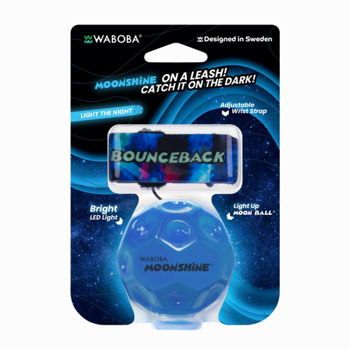 LED Bounceback Moonshine Işıklı Geri Dönen ve Yüksek Zıplayan Top Bilek İpli Moon Ball