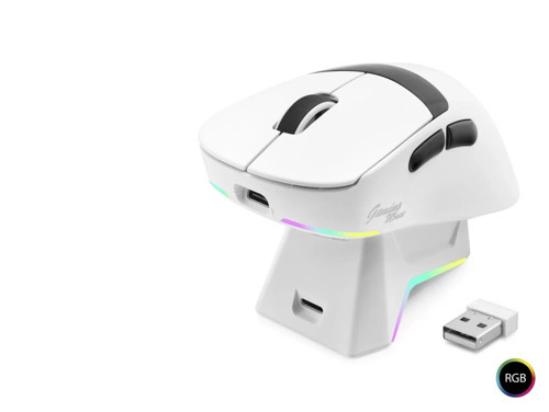 Kablosuz Gaming Rgb Mouse Şarj Standlı - Beyaz MF1216W