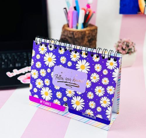 Follow Your Dreams Papatya Tasarımlı Yeni Nesil Masa Üsü Planner 2 Sayfa Sticker 