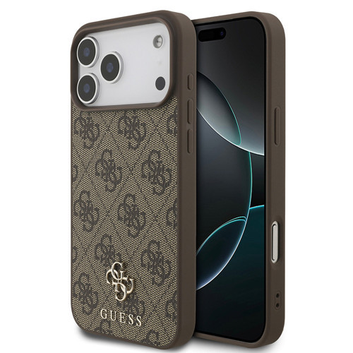 iphone 18 Pro Max Kılıf Lisanslı M-Safe Özellikli Small 4G Classic Kapak Kahverengi