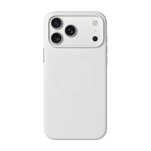 İphone 18 Pro Max Uyumlu Kılıf M-Safe Şarj Özellikli Vela Serisi Kapak Beyaz
