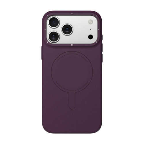 İphone 17 Pro Uyumlu Kılıf M-Safe Şarj Özellikli Morandi Serisi Kapak Bordo