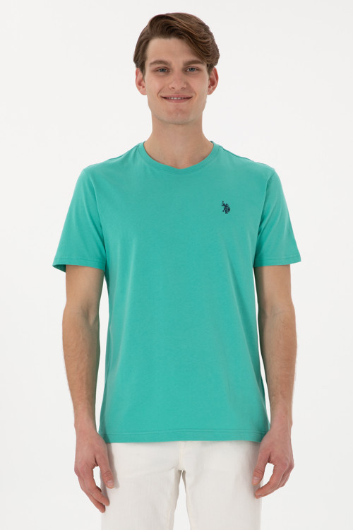 Erkek Regular Fit Bisiklet Yaka Mint Basic Tişört 50298035-VR090