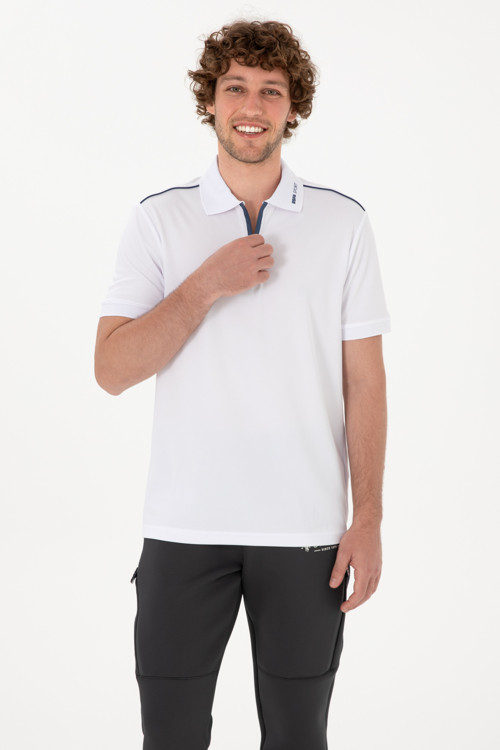 Erkek Regular Fit Polo Yaka Beyaz Tişört 50299560-VR013