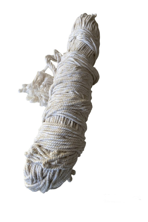 1 kg Makrome İpi , Hamak Örgü Hobi Topaç Pamuk Köşger ip 4 mm Kalınlığında